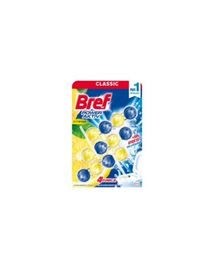 Bref kostka do WC Power Aktiv 3x50g Cytryna