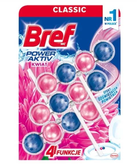 Bref kostka do WC Power Aktiv 3x50g Kwiatowy