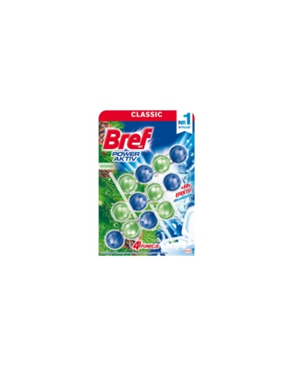 Bref kostka do WC Power Aktiv 3x50g Leśny