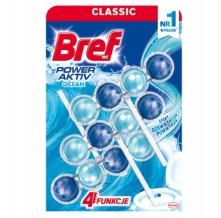 Bref kostka do WC Power Aktiv 3x50g Morski