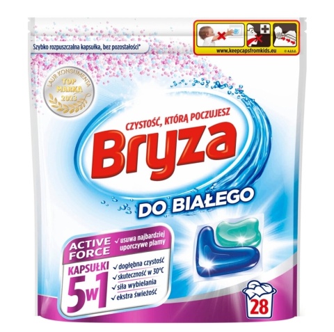 Bryza kapsułki do prania 5w1 28szt. Biel