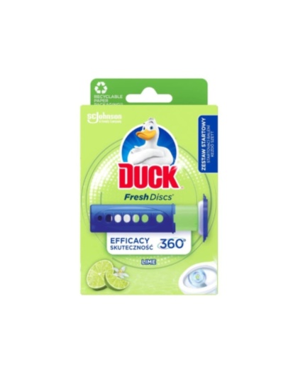 Duck WC krążek żelowy aplikator+zapas 36ml Lime