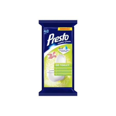Presto ściereczki nasączone 48szt. do toalet