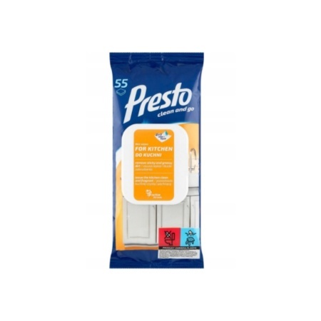 Presto ściereczki nasączone 55szt. do kuchni