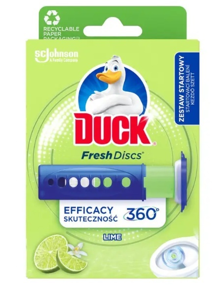 Duck WC krążek żelowy aplikator+zapas 36ml Lime