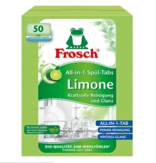 Frosch zmywarka tabletki 50szt. Limonka