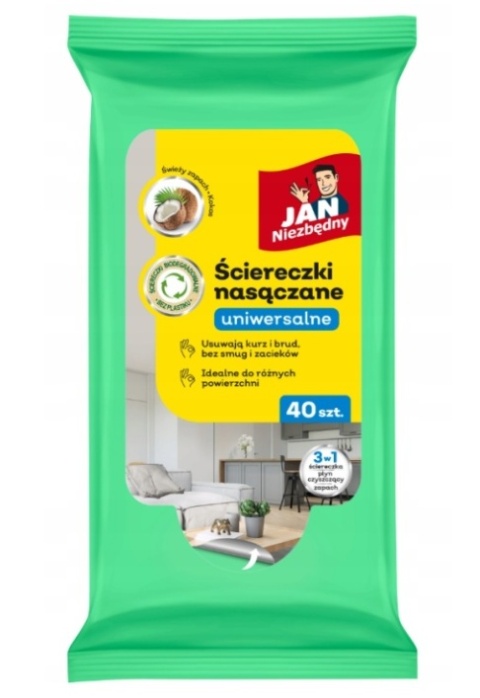 Jan Niezbędny ściereczki nasączane uniwersalne 40szt.