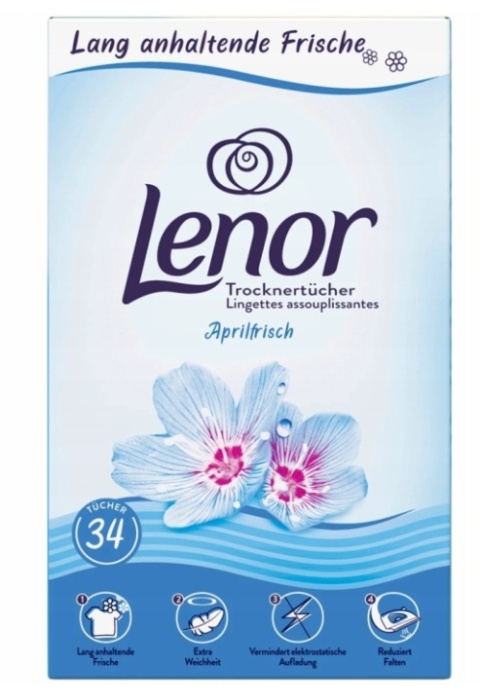 Lenor chusteczki zapachowe do suszarek 34szt. Aprilfrisch