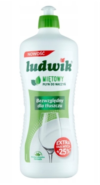 Ludwik płyn do mycia naczyń 900ml Mięta