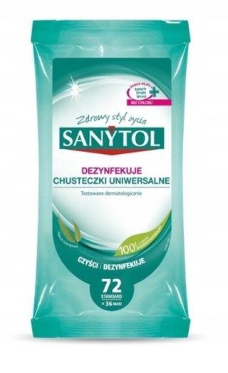 Sanytol chusteczki dezynfekujące 36szt.